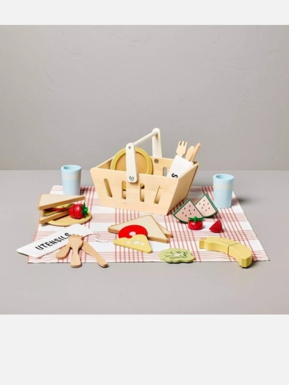 Hearth & Hand With Magnolia Toy Wood Picnic Set